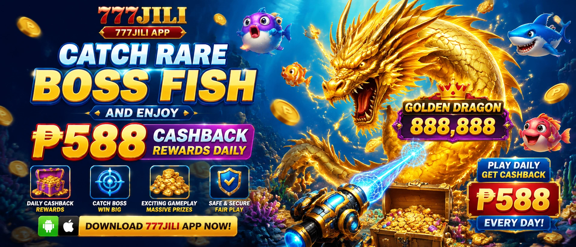 Fishing game action screenshot